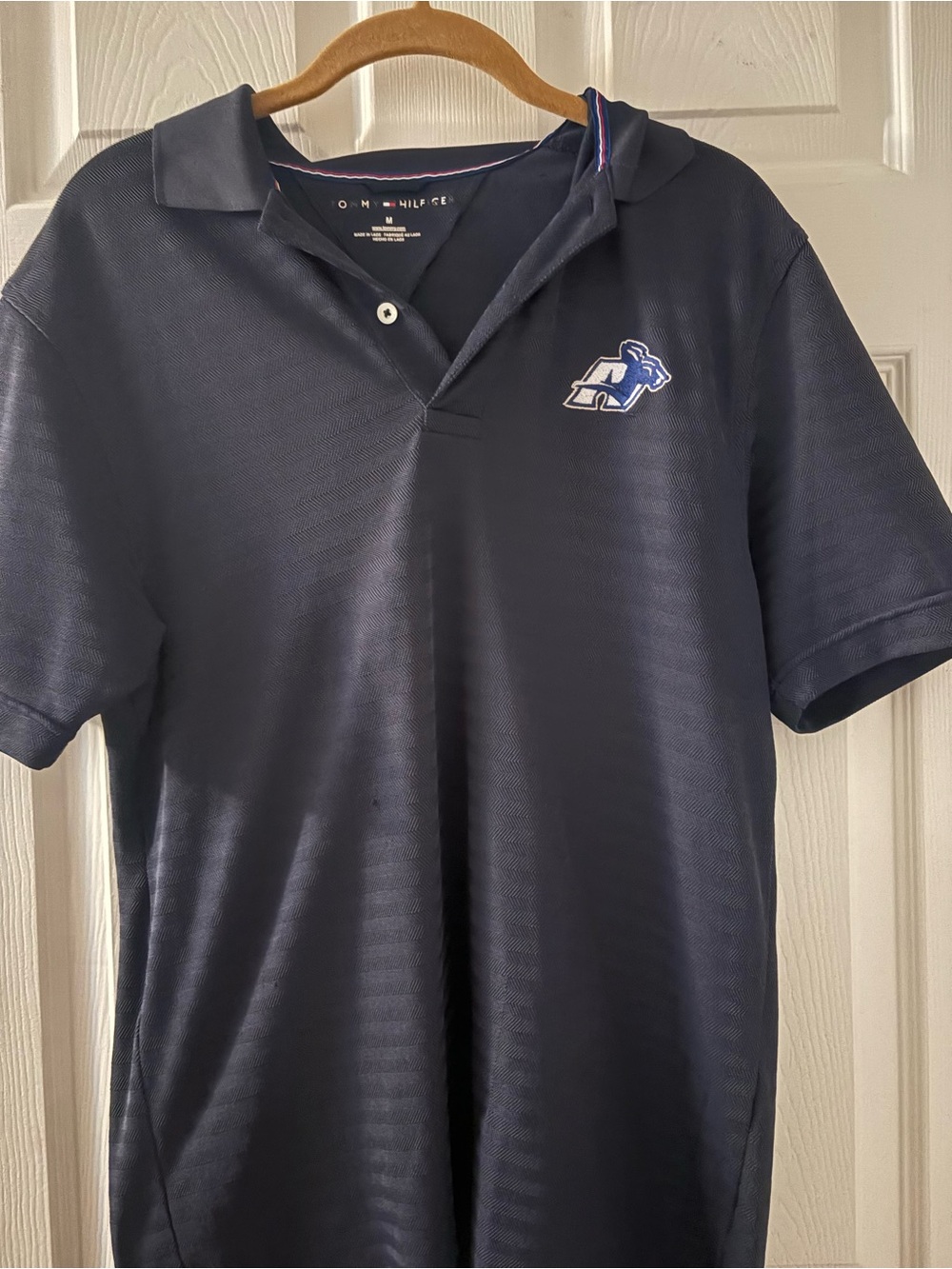 Tommy Hilfiger Navy Polo Shirt with Small Blue & White Logo